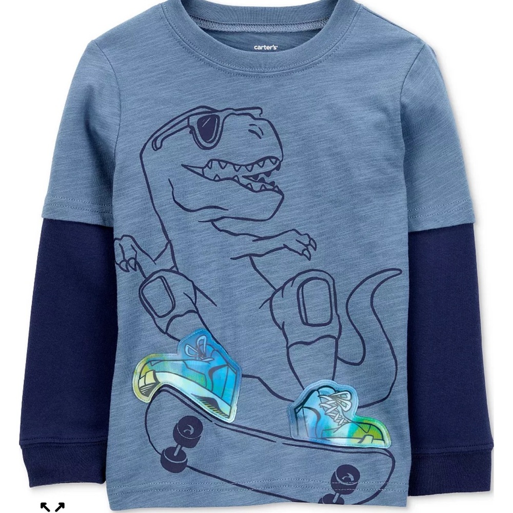 Carter's Toddler Boys Dinosaur Graphic Layered-Look T-Shirt